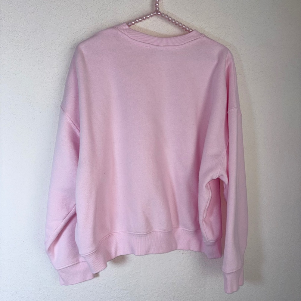 Barbie Sweatshirt Medium Pink Excellent Relaxed Fit Logo Pullover - Picture 6 of 8